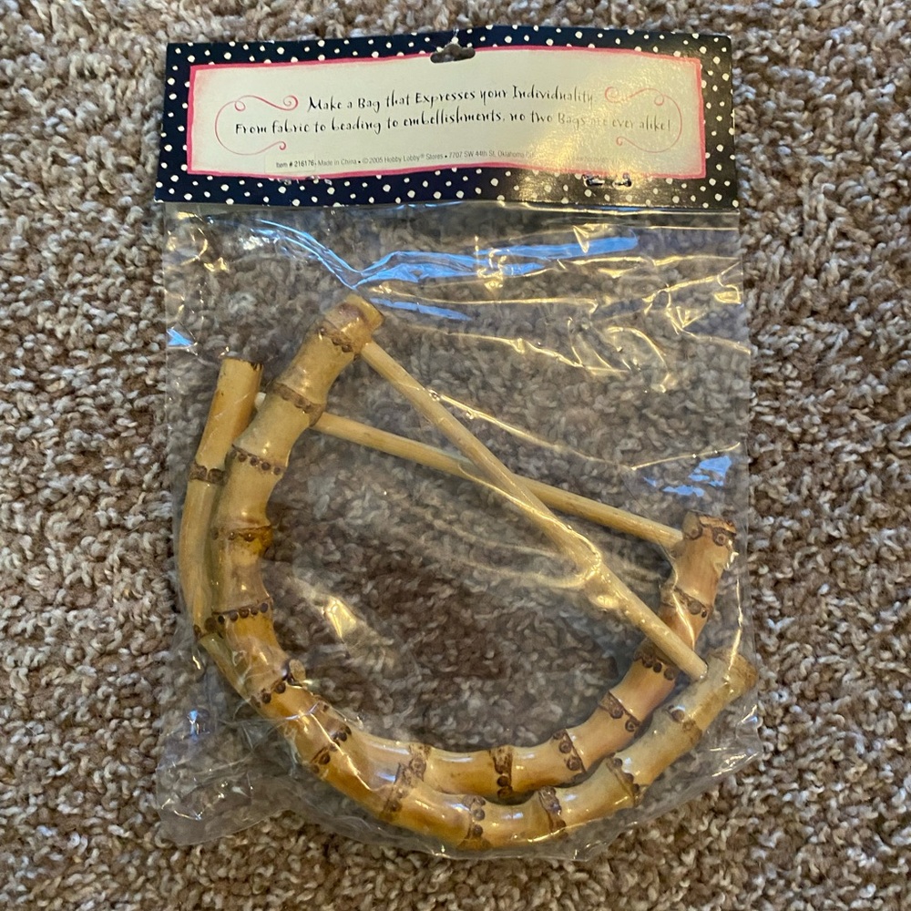 🐠 Unique Chic Handles to Make Purse/Tote or Crafts. NWT. Tan.